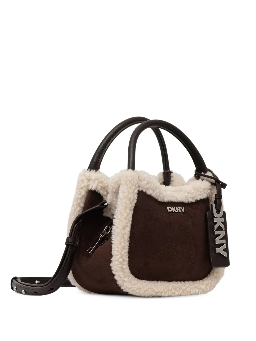 DKNY Shopper met lammy afwerking Bruin