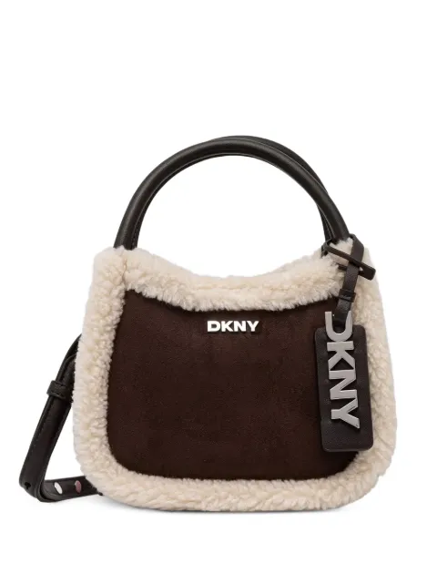 DKNY shearling-trim tote bag