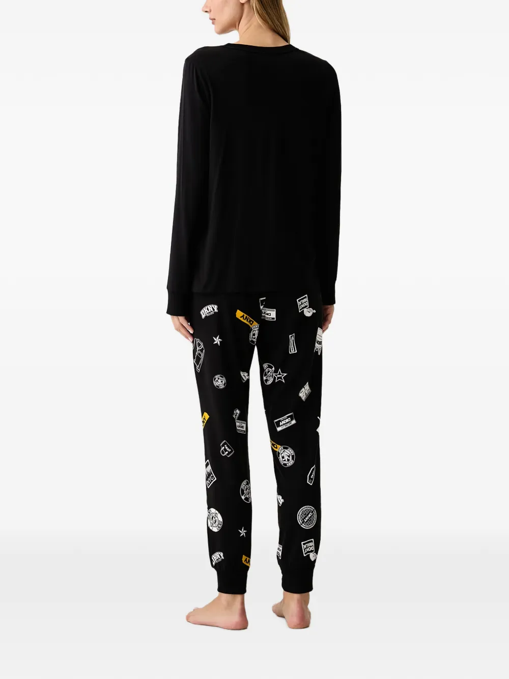 DKNY Pyjama met logoprint Zwart