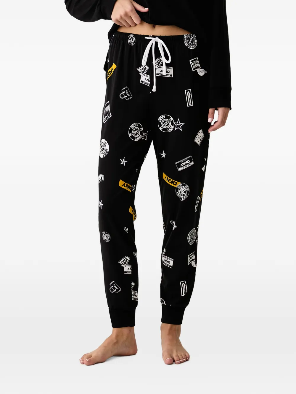 DKNY Pyjama met logoprint Zwart