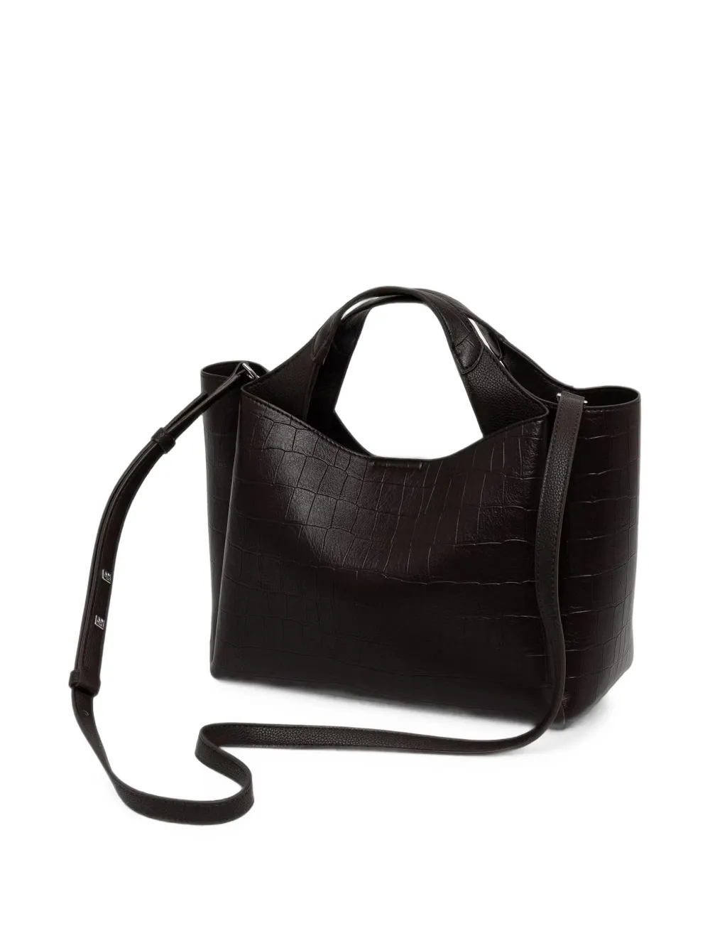 DKNY Shopper met krokodillen-reliëf Bruin