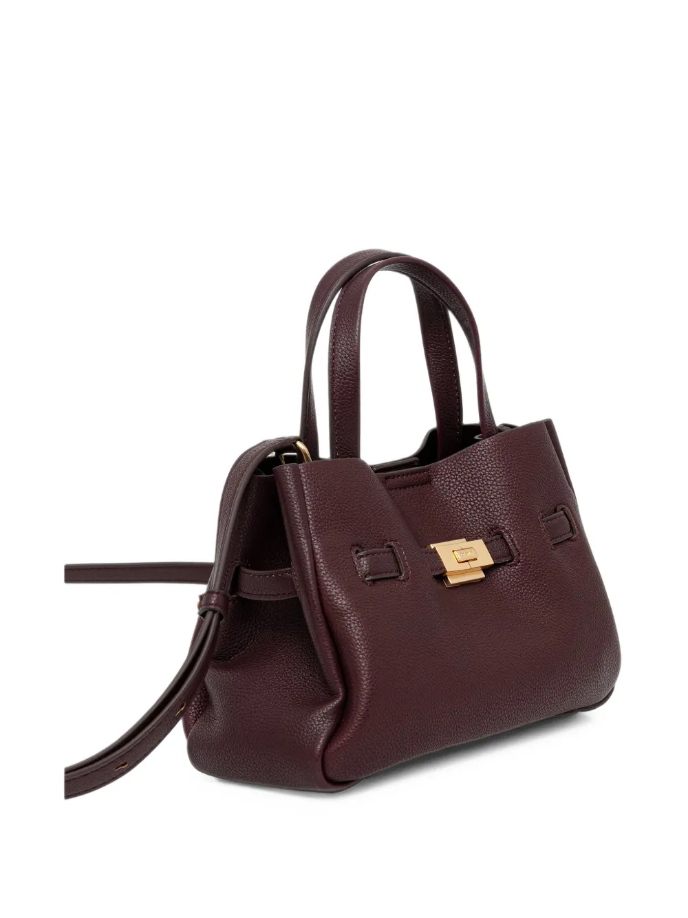 DKNY Small Bryar logo-plaque pebbled-leather tote bag Rood