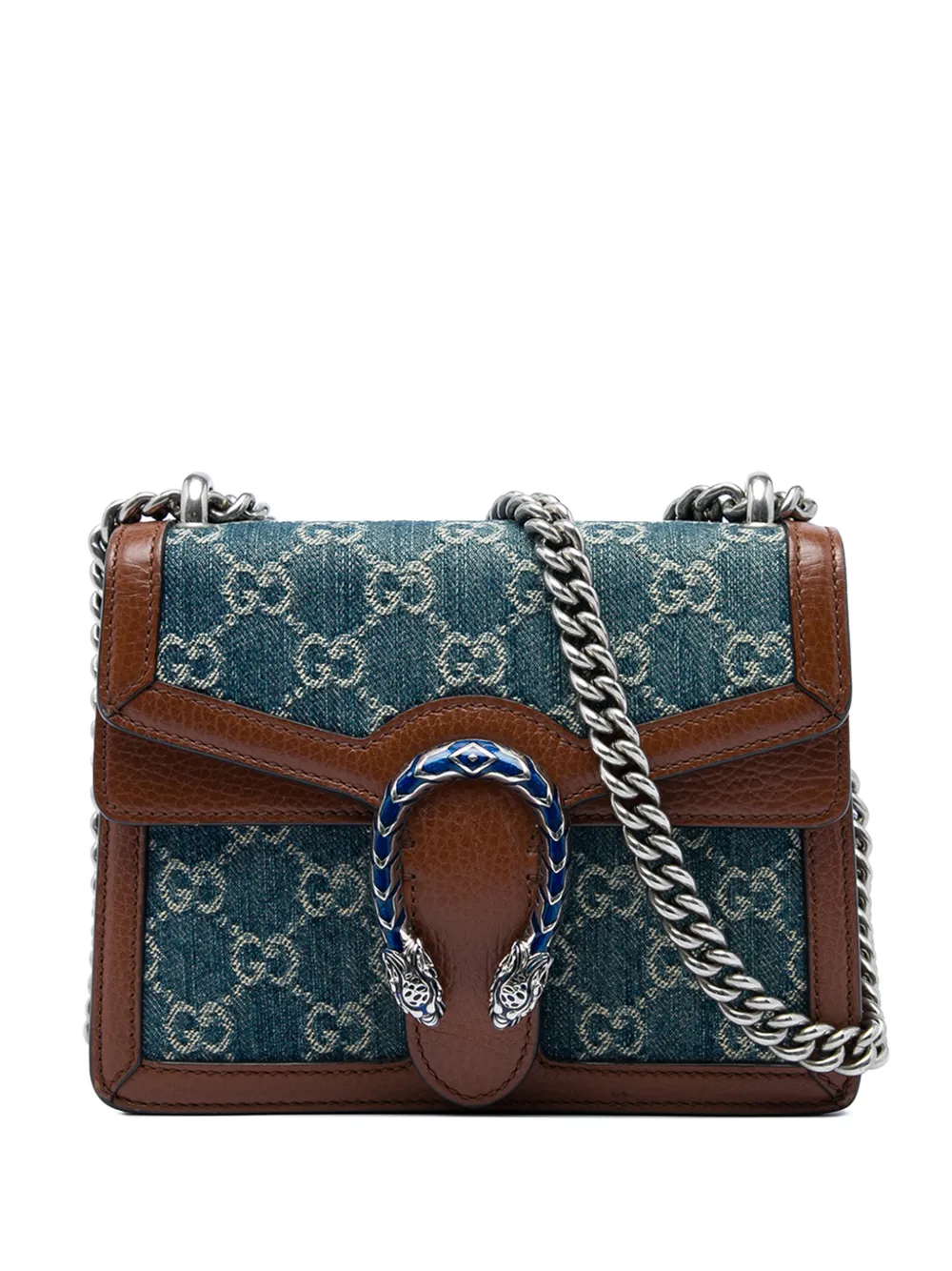 Gucci Pre-Owned 2016-2026 Small GG Denim Dionysus crossbody bag - Blu
