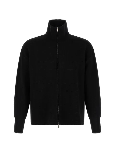 Ma'ry'ya high-neck zip-up cardigan