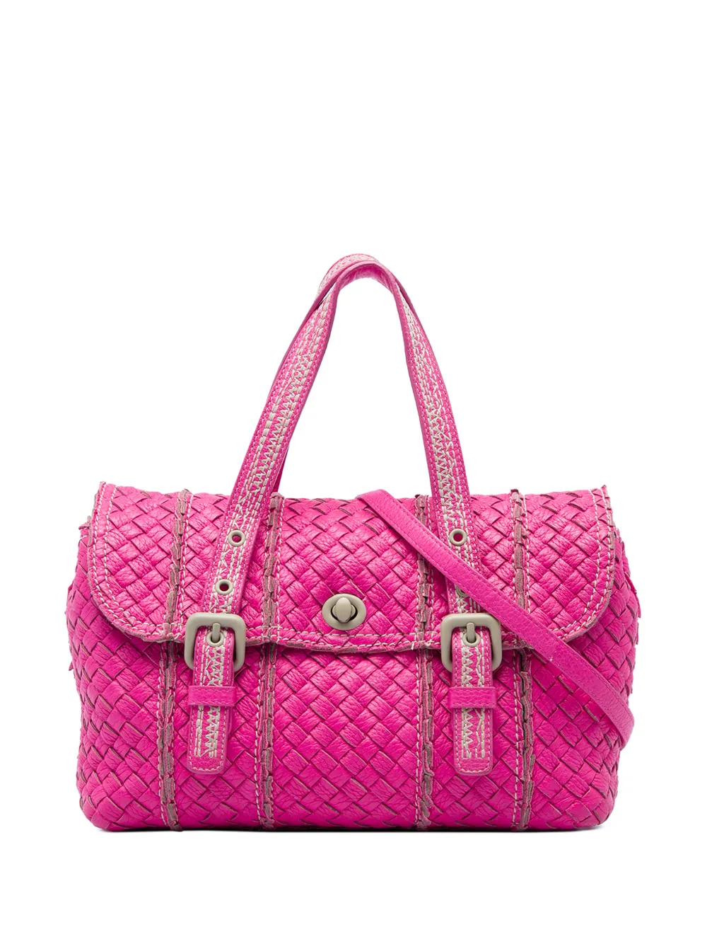 Bottega Veneta Pre-Owned 2012-2026 Vivo Cervo intrecciato shoulder bag - Rosa