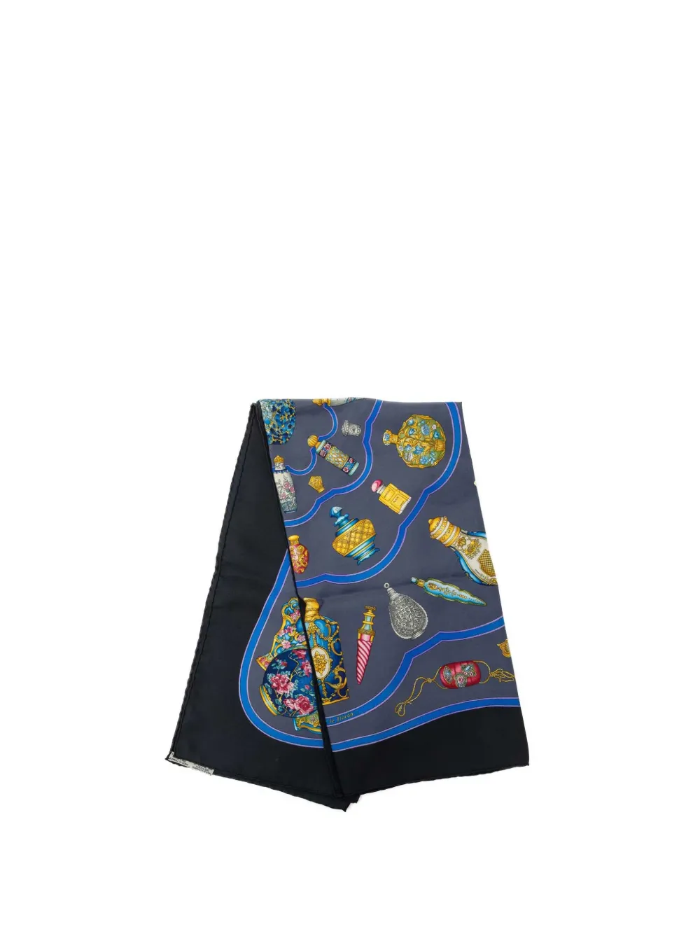 Hermès Pre-Owned 20th Century Qu Importe Le Flacon Silk Scarf 90 scarves - Blau