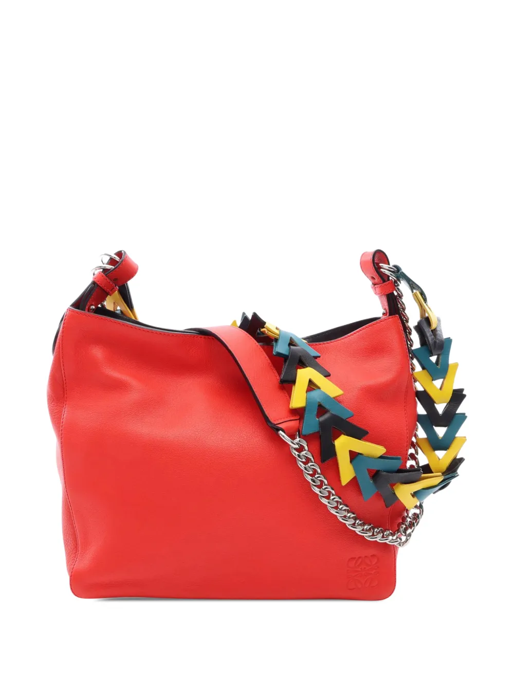 Loewe Pre-Owned sac seau Leather V (2010-2026) - Rouge Loewe Pre-Owned sac seau Leather V (2010-2026) - Rouge