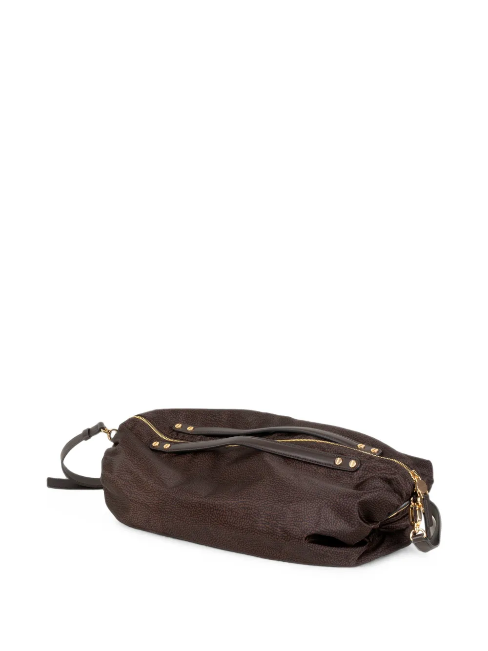 Borbonese Clutch met Op Art-print Bruin