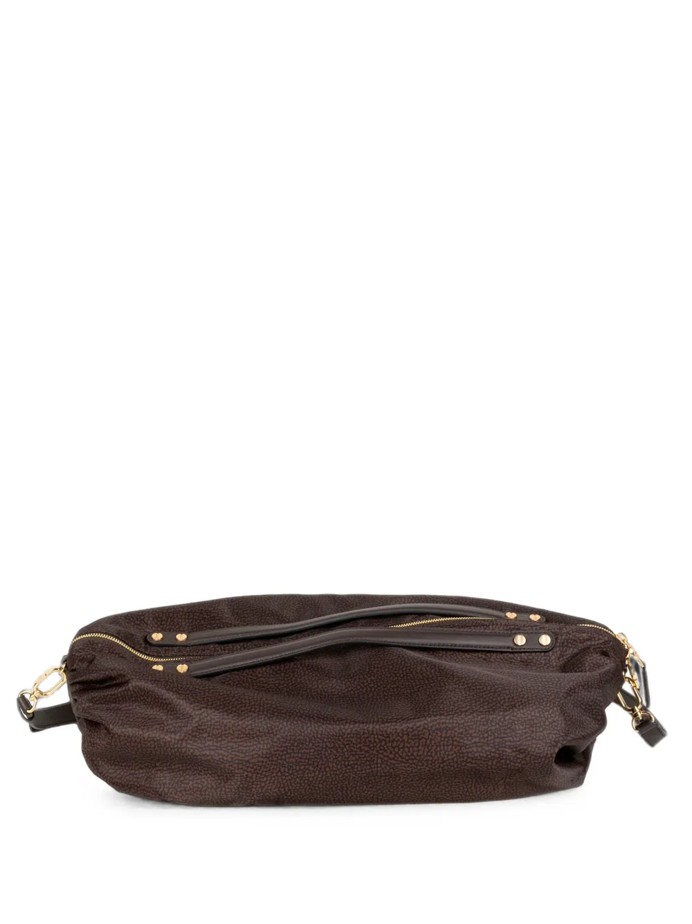 Borbonese op art-print clutch bag - Marrone