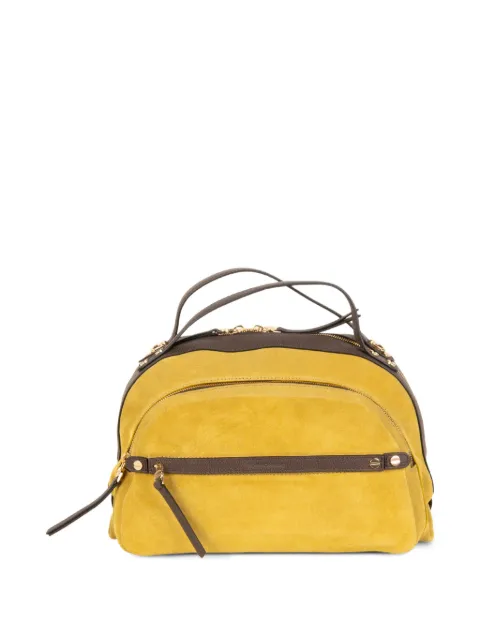 Borbonese suede leather-trim tote bag
