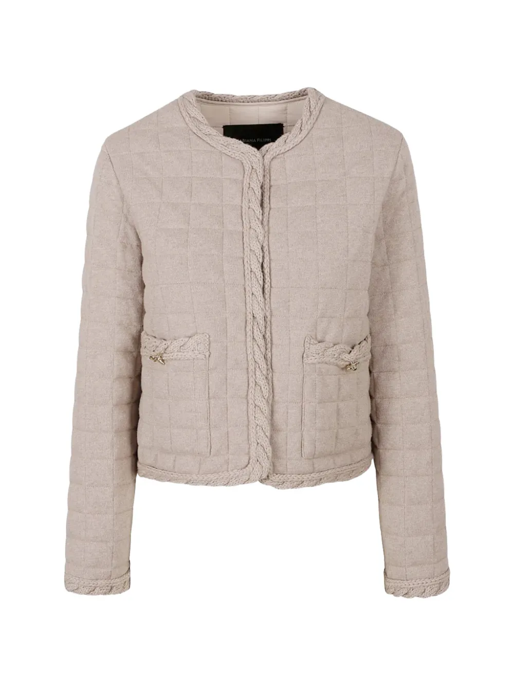 Fabiana Filippi quilted cable-knit jacket
