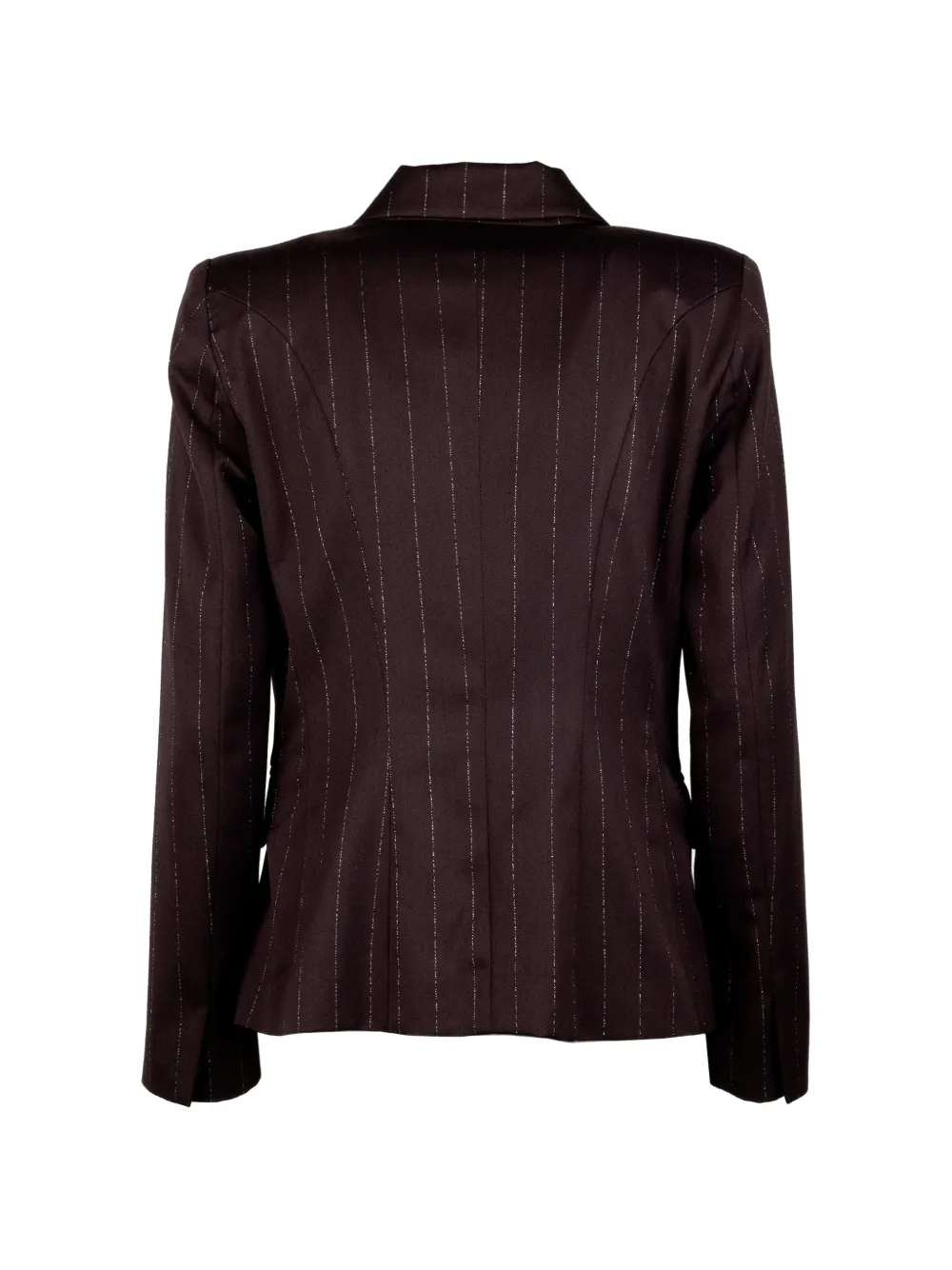 Marella Blazer met enkele rij knopen met krijtstreep Bruin