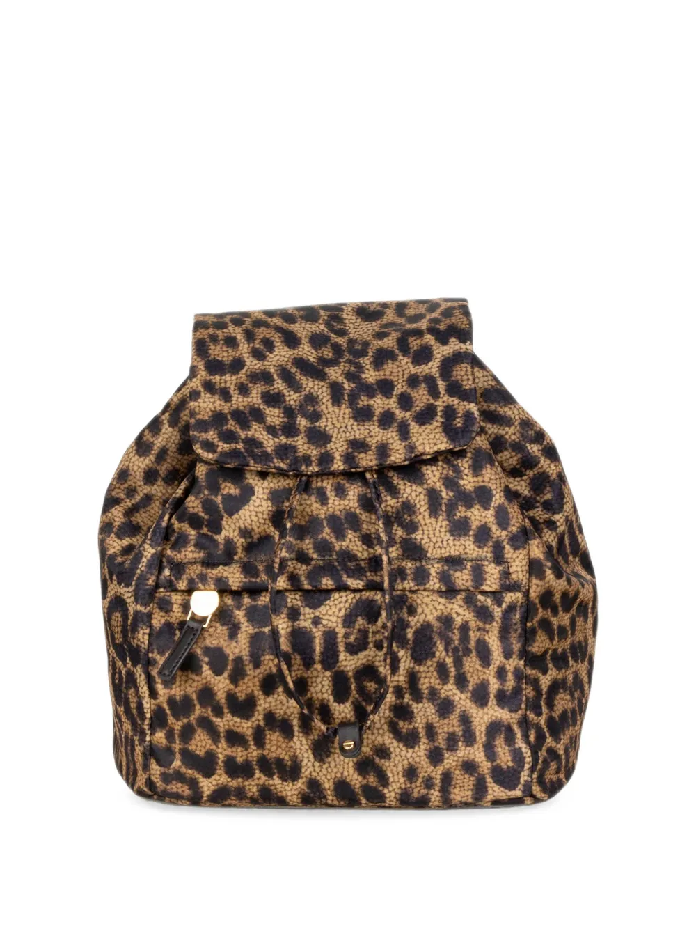 Borbonese Leopard-print Drawstring Backpack In Neutrals
