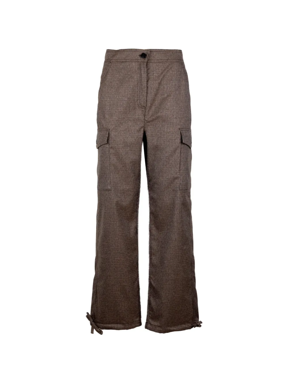 Marella pantalon à motif pied-de-poule - Marron Marella pantalon à motif pied-de-poule - Marron