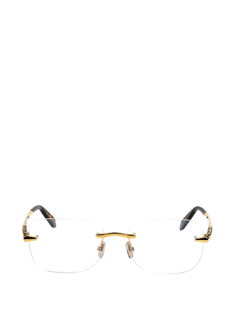 Bvlgari Serpenti rimless rectangle-frame glasses