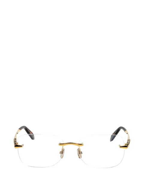 Bvlgari Serpenti rimless rectangle-frame glasses