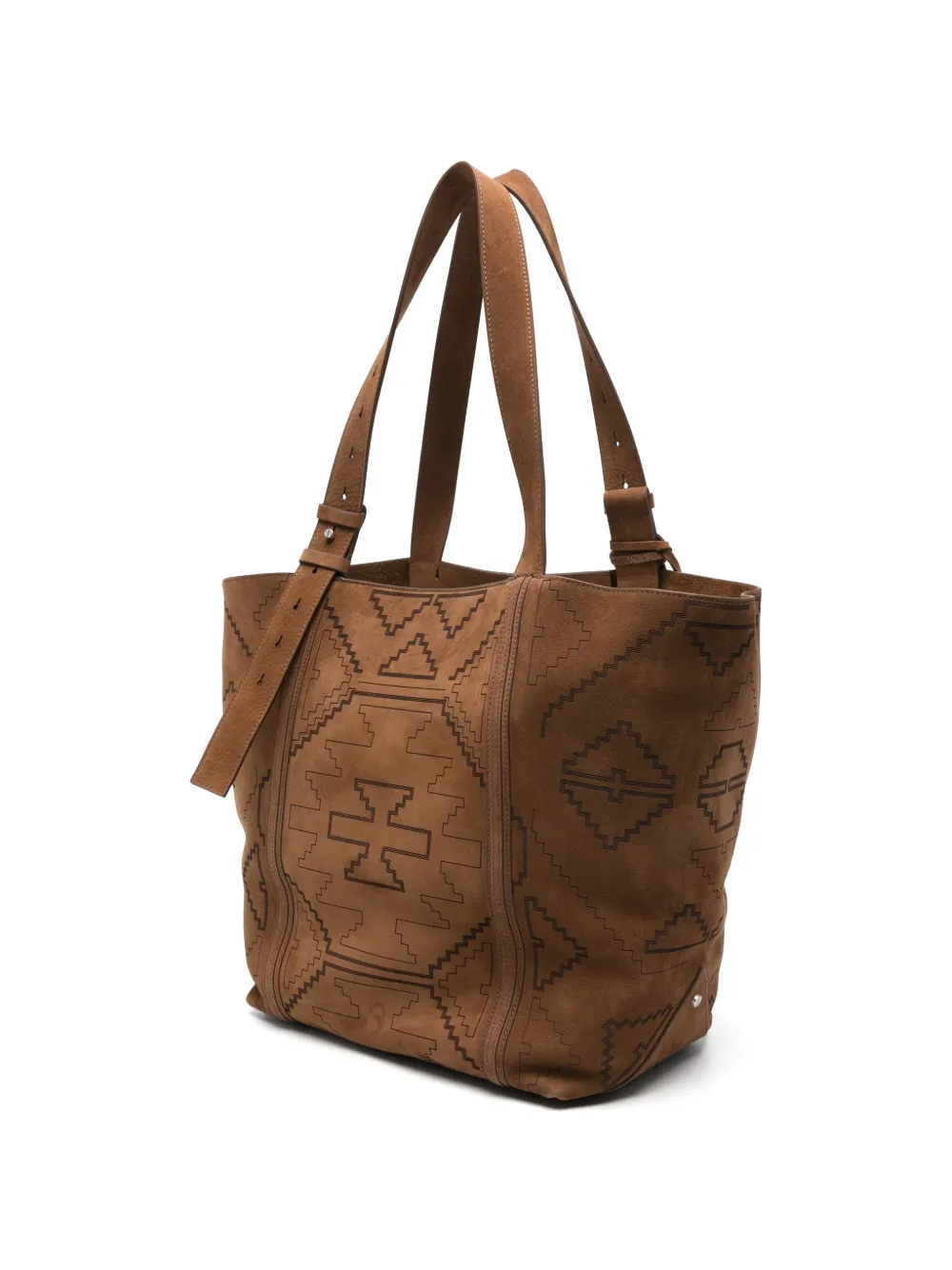 Golden Goose Shopper met geometrisch patroon en kwastje Bruin