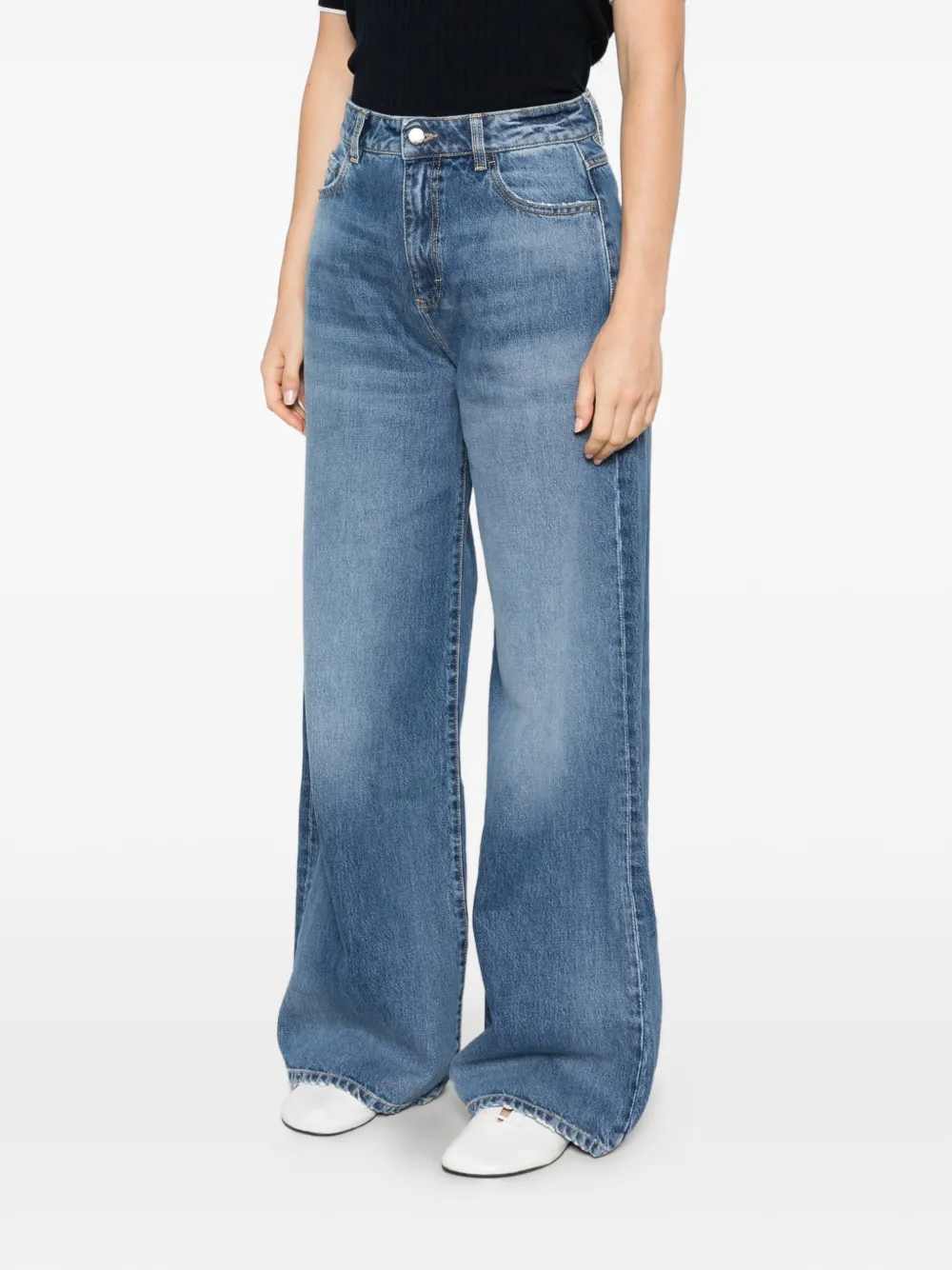 ICON DENIM Debby jeans met wijde pijpen Blauw