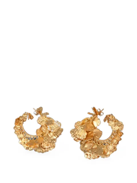 Joanna Laura Constantine petal-drop hoop earrings