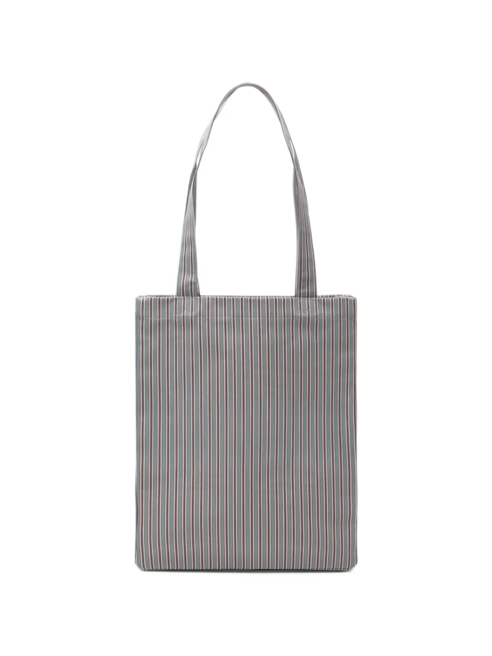 A.P.C. Gestreepte shopper met logoprint Groen