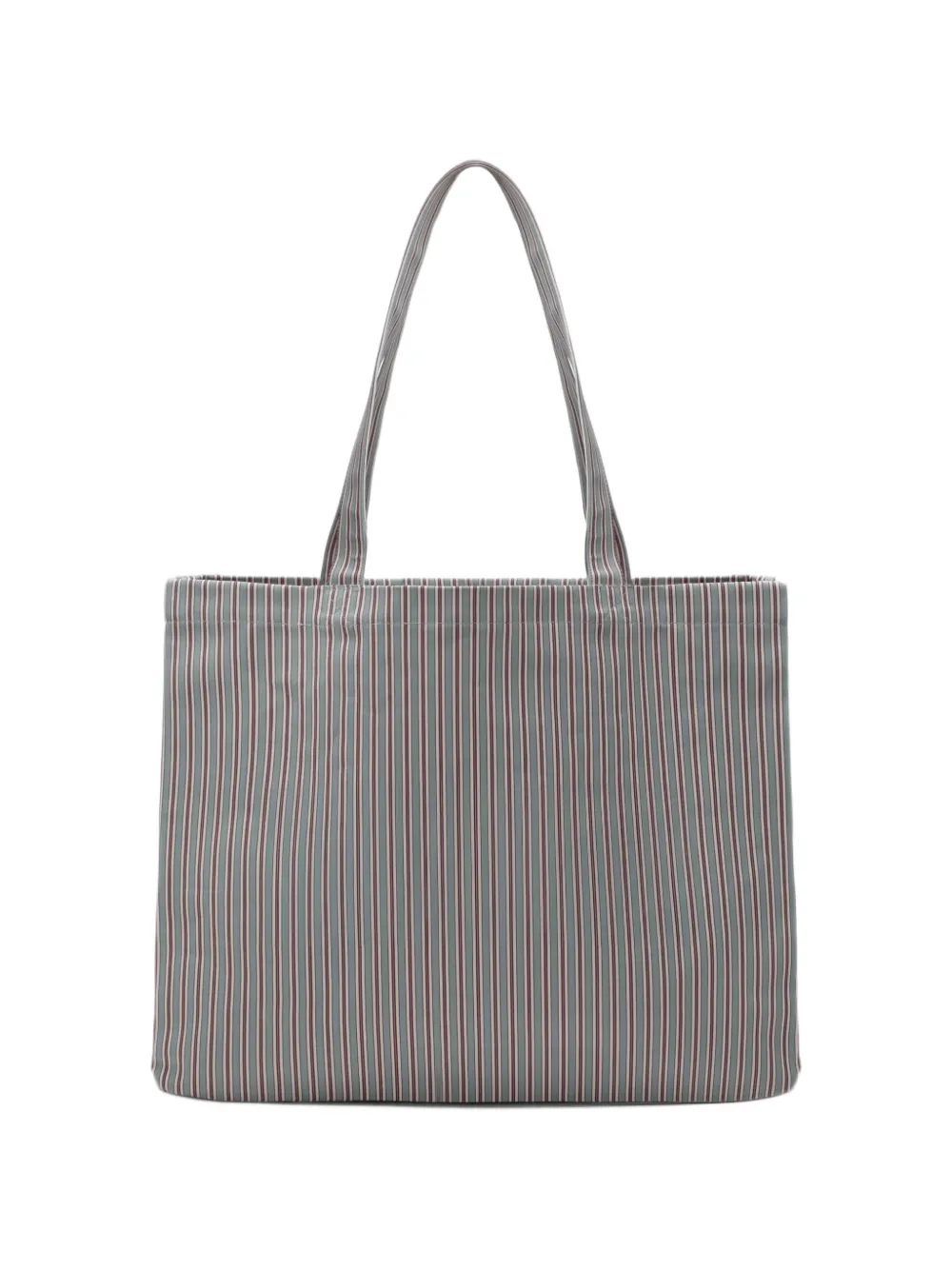 A.P.C. Gestreepte shopper met logoprint Grijs