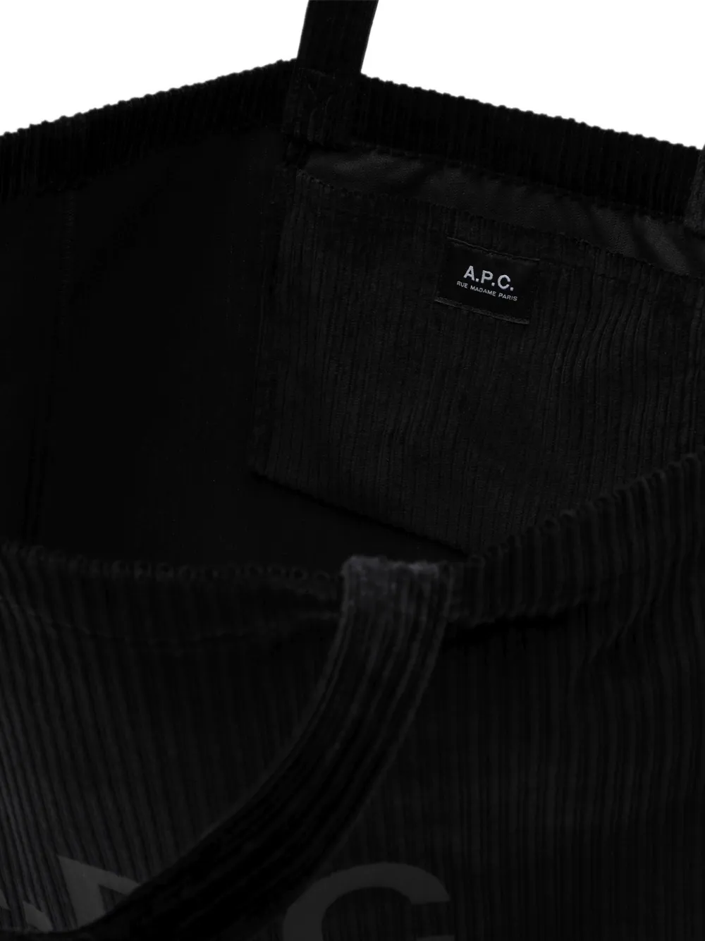 A.P.C. Shopper met logoprint Zwart