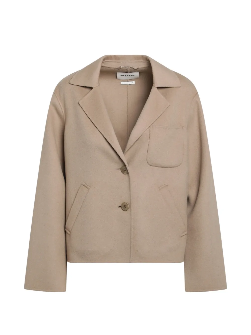 Weekend Max Mara Jack met knopen en gekerfde revers Beige