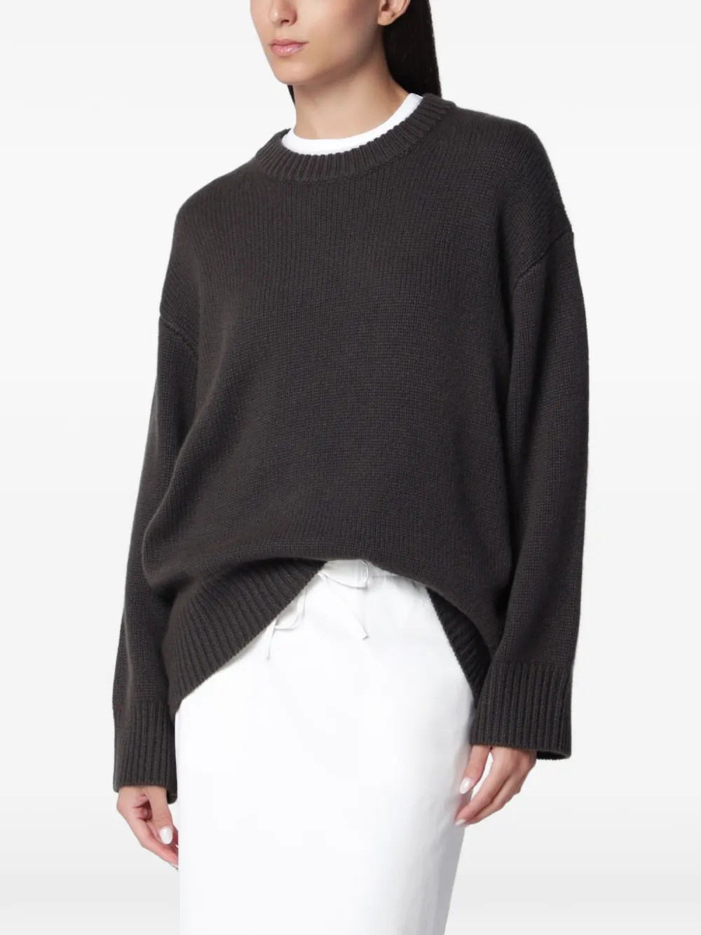 Lisa Yang Noor Cashmere Sweater In Gray