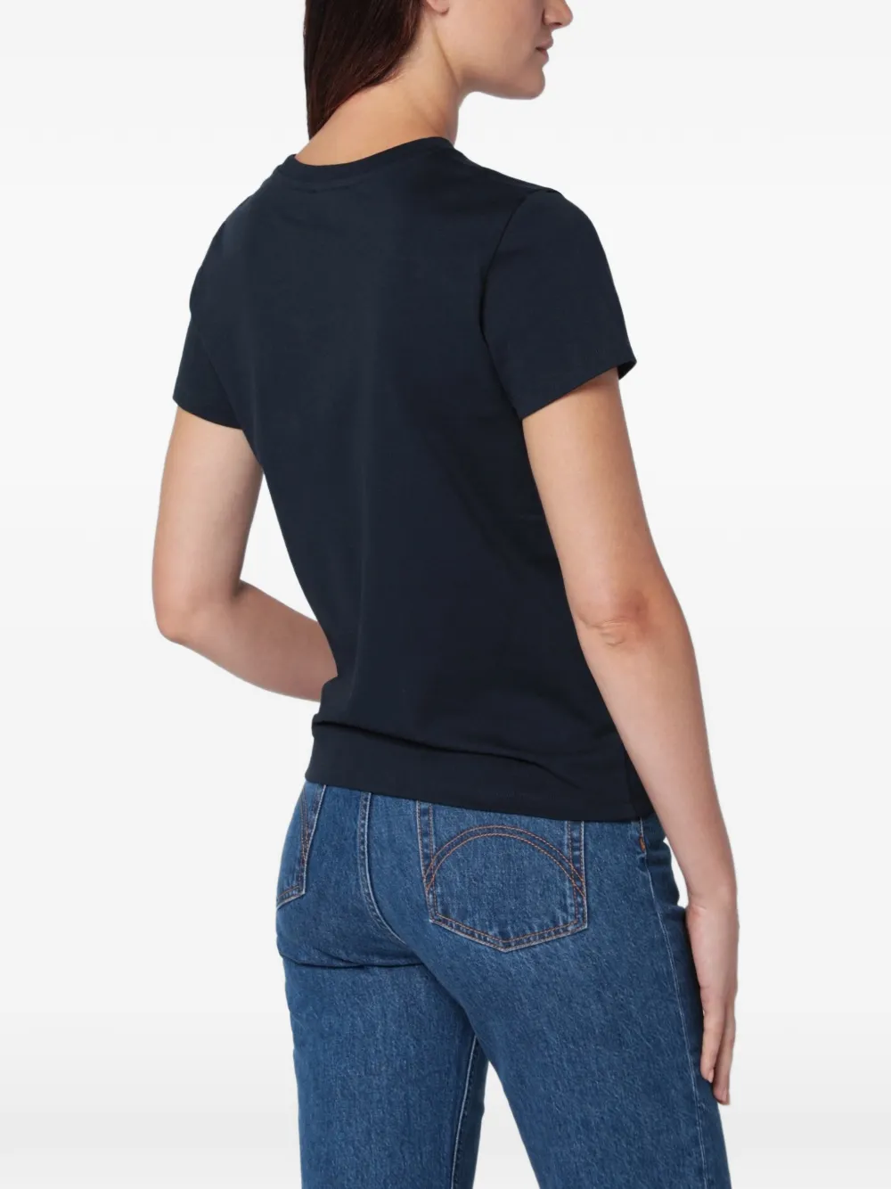 A.P.C. Rue Madame T-shirt met geborduurd logo Blauw