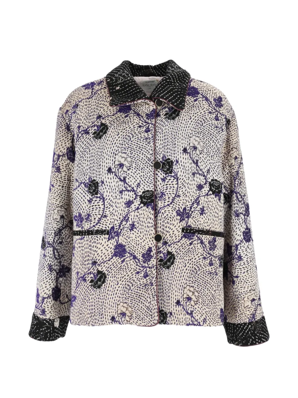 Forte Forte Cherry Blossom jacquard-knit jacket - Toni neutri