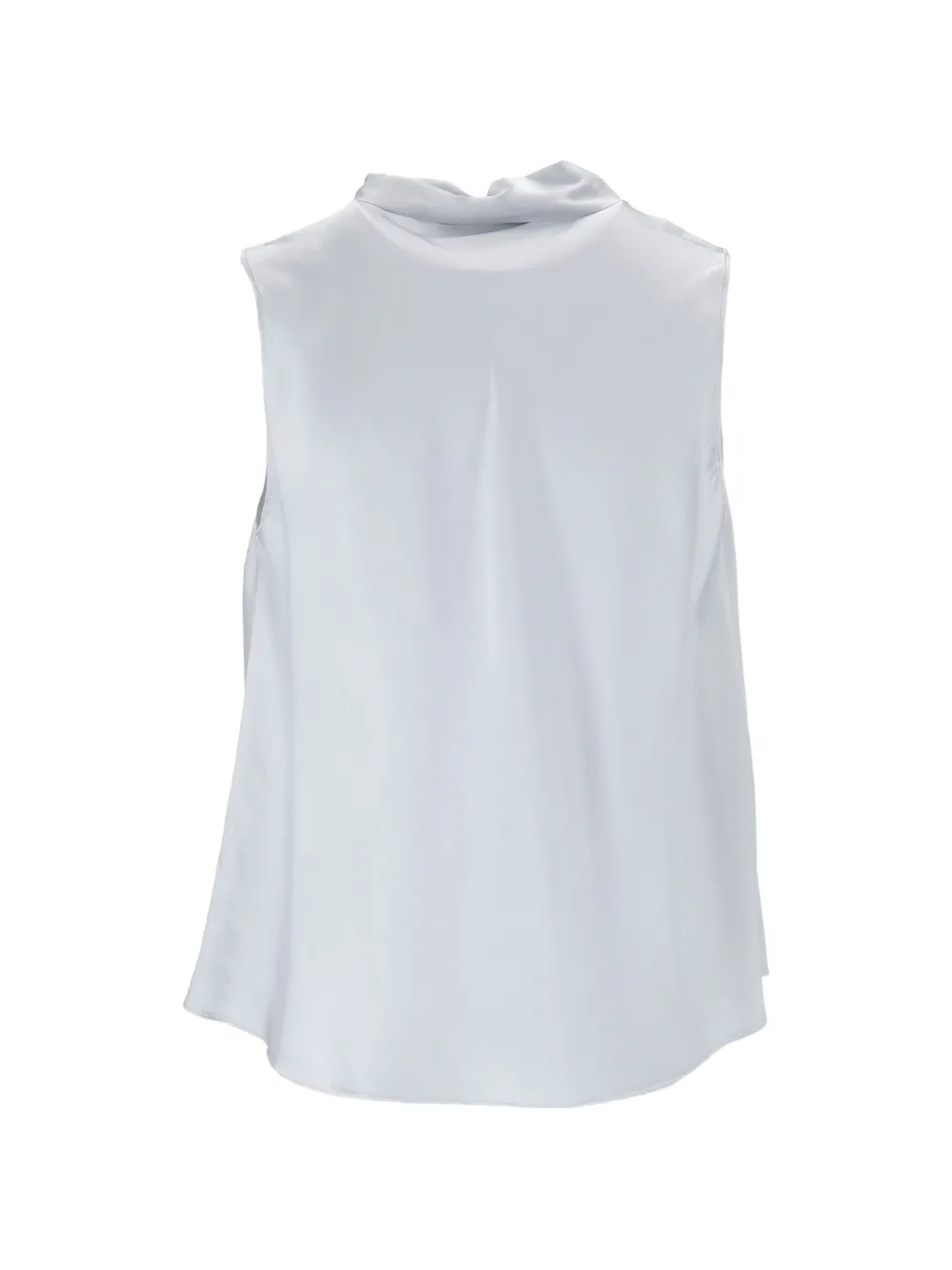Forte pussy-bow sleeveless top Grijs