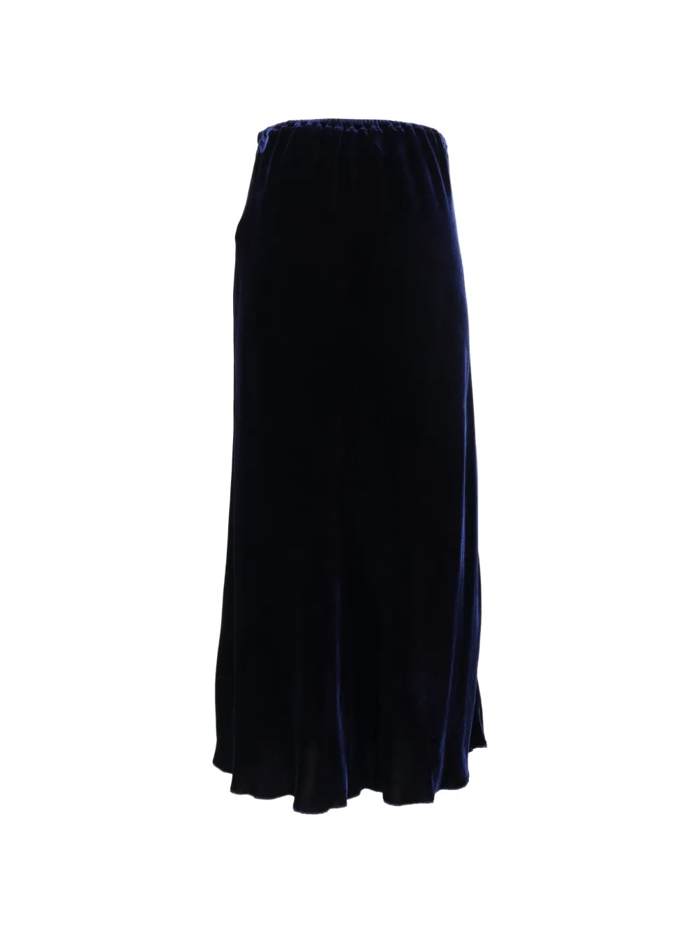 Forte Maxi-rok met fluwelen textuur en trekkoord Blauw