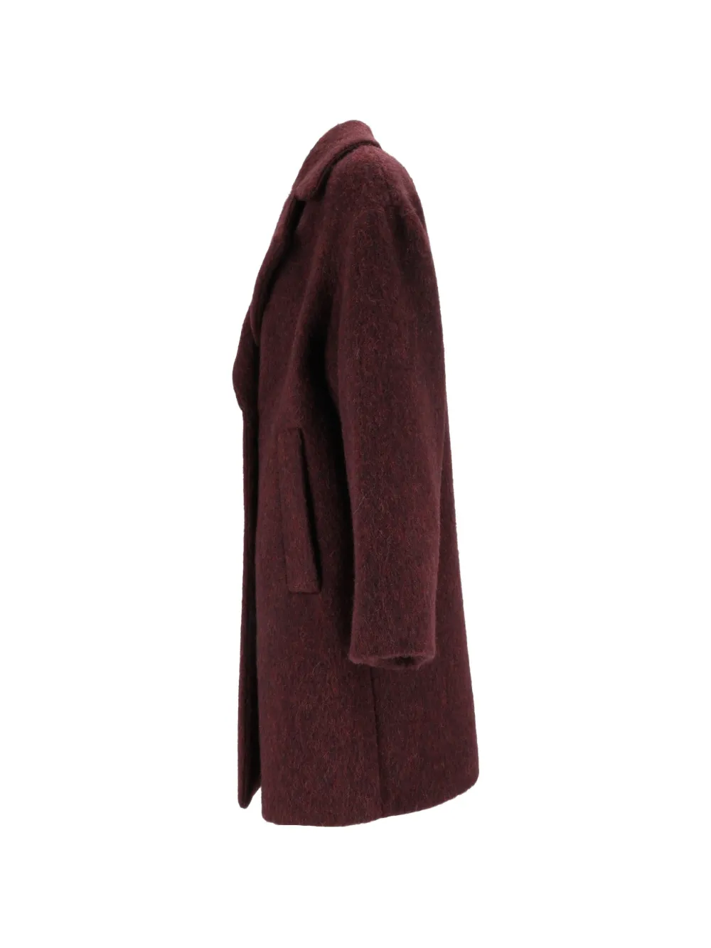 Weekend Max Mara wool and alpaca-blend coat bordeaux Rood