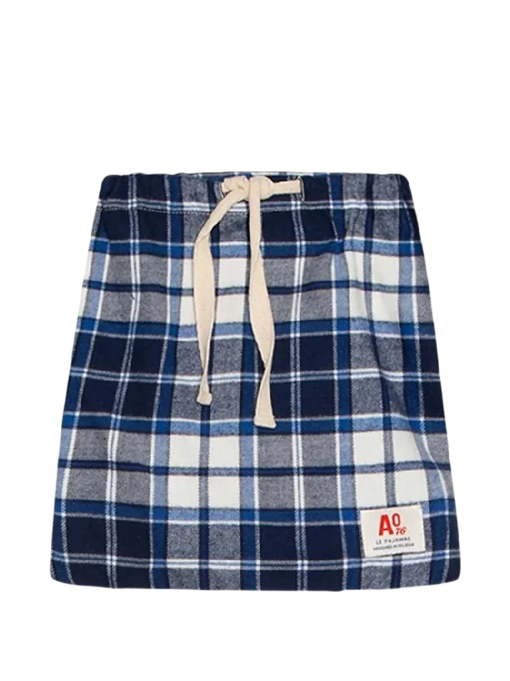 AO76 Geruite pyjama van katoen Blauw