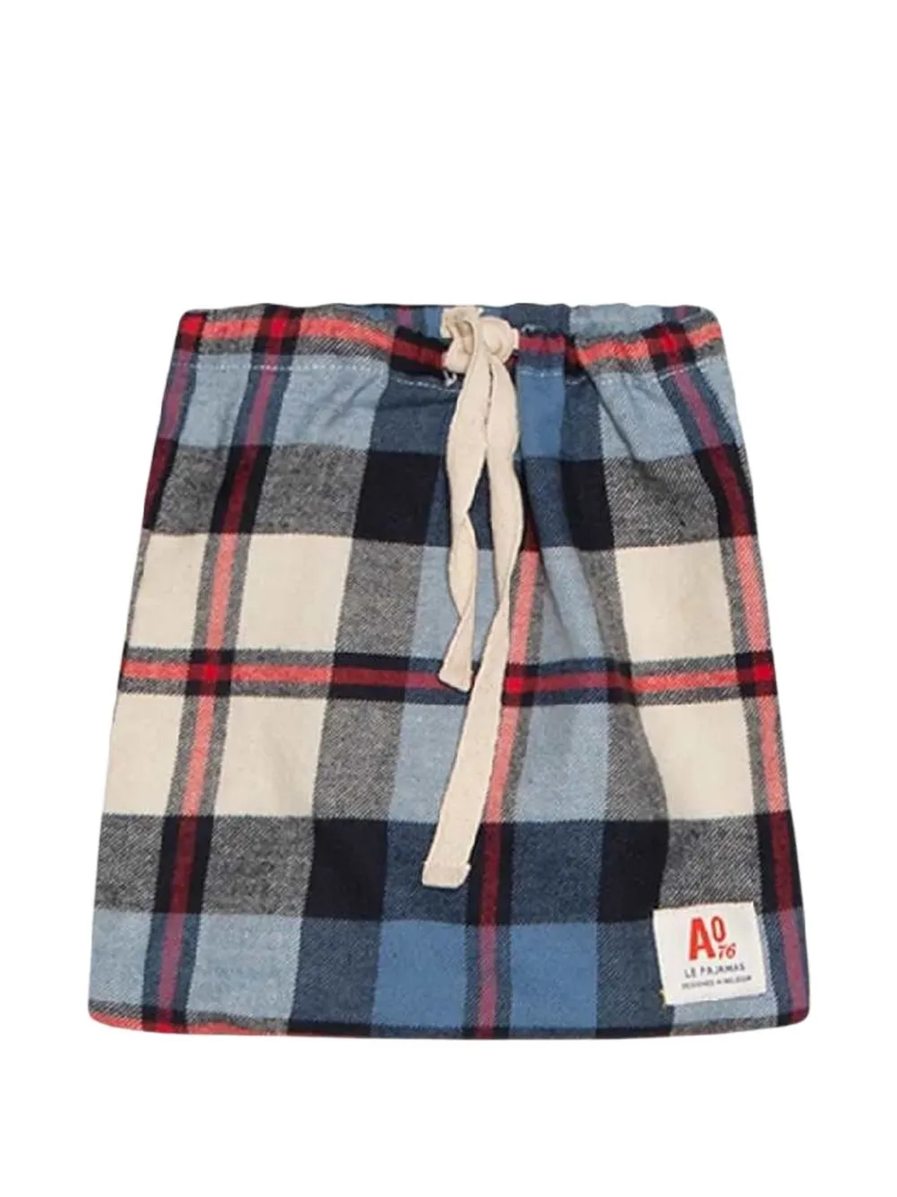 AO76 Geruite pyjama van katoen Blauw