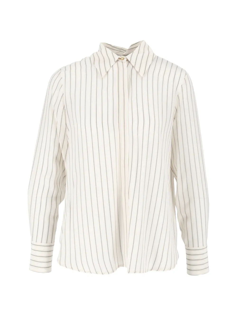 Max Mara Flirt striped silk shirt Beige