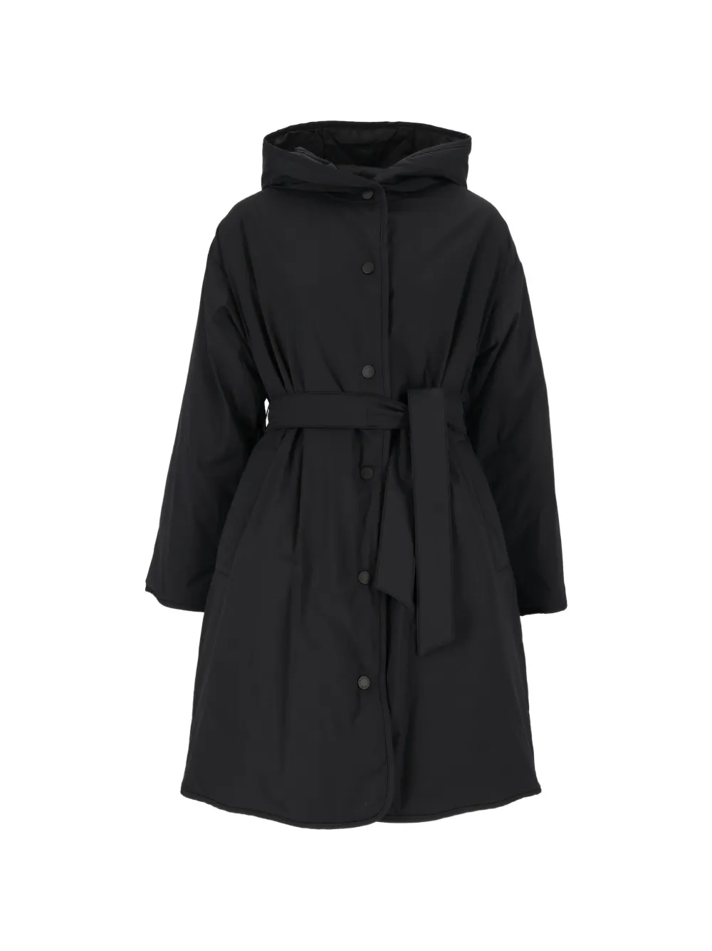 Weekend Max Mara Massa hooded belted coat - Noir Weekend Max Mara Massa hooded belted coat - Noir