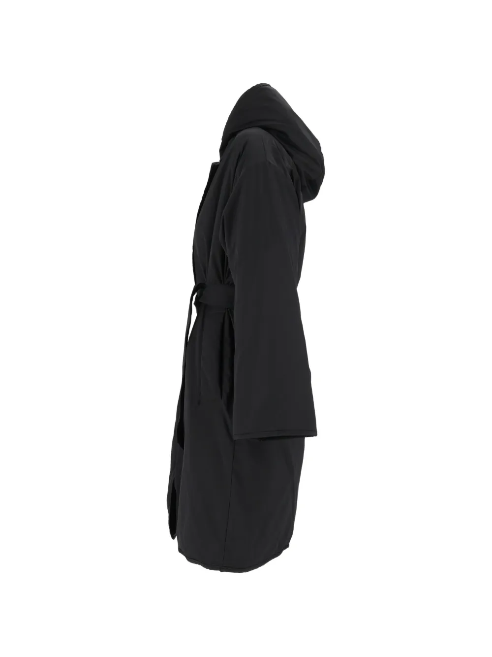 Weekend Max Mara Massa hooded belted coat Zwart