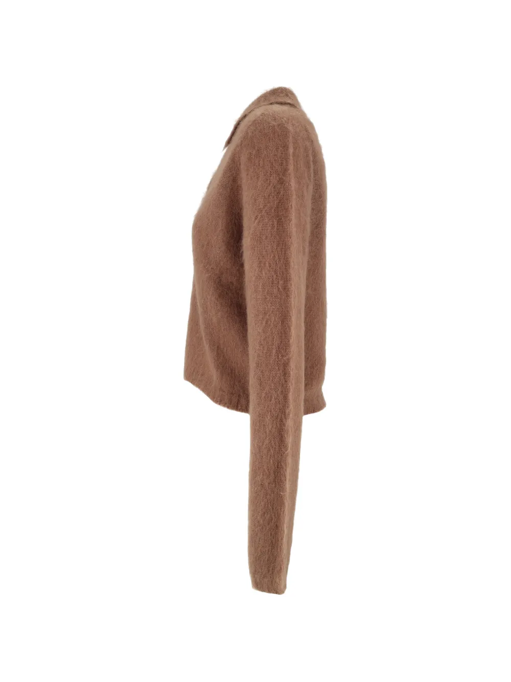 Max Mara brushed-knit polo sweater Bruin