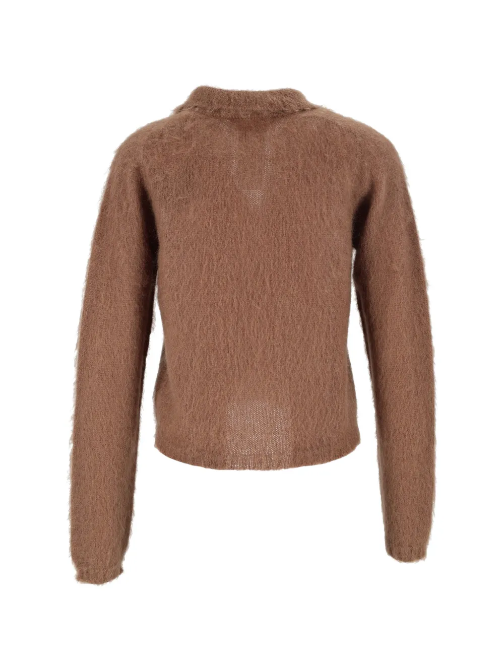 Max Mara brushed-knit polo sweater Bruin