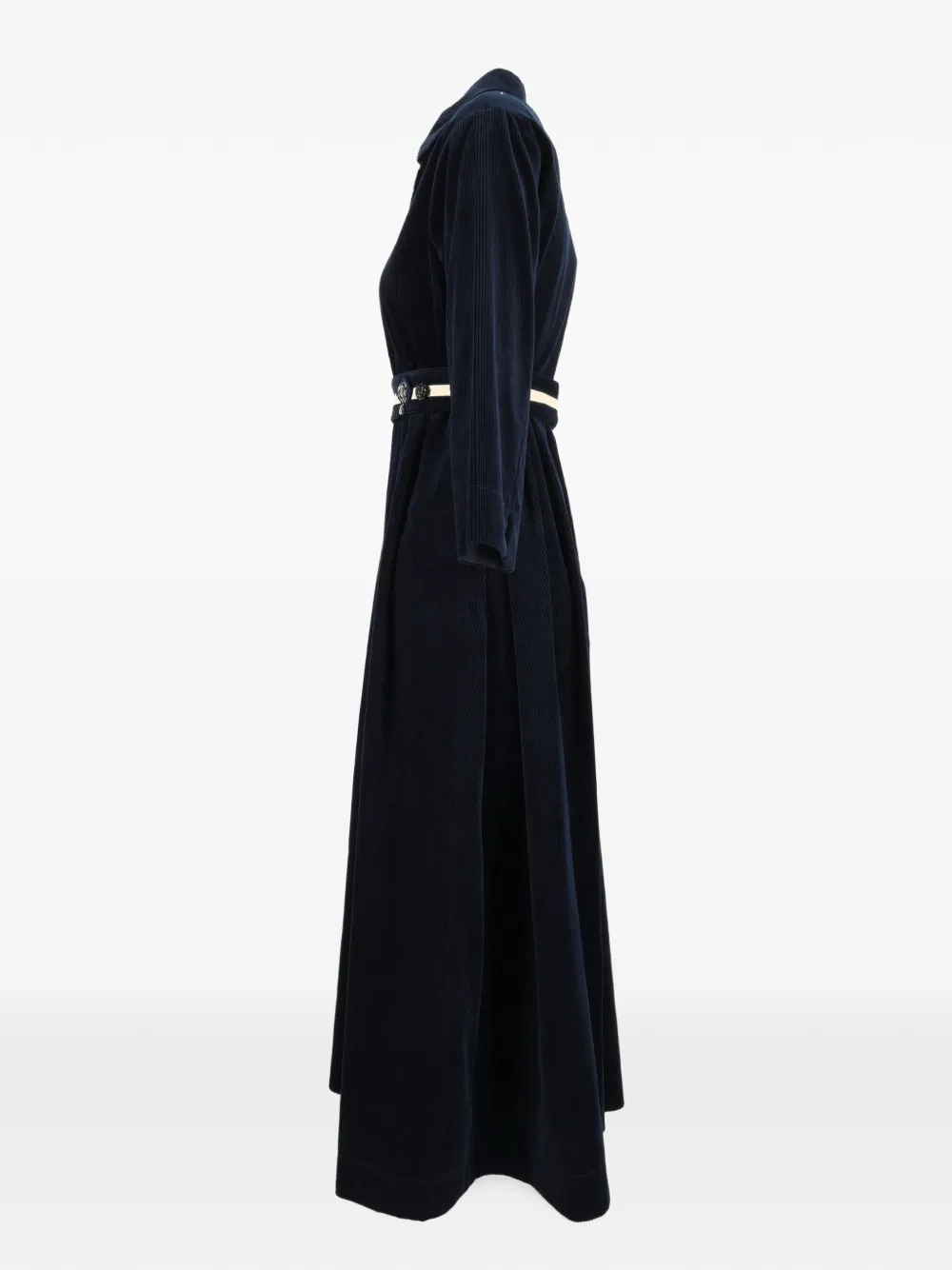'S Max Mara Vortice corduroy belted midi dress Blauw
