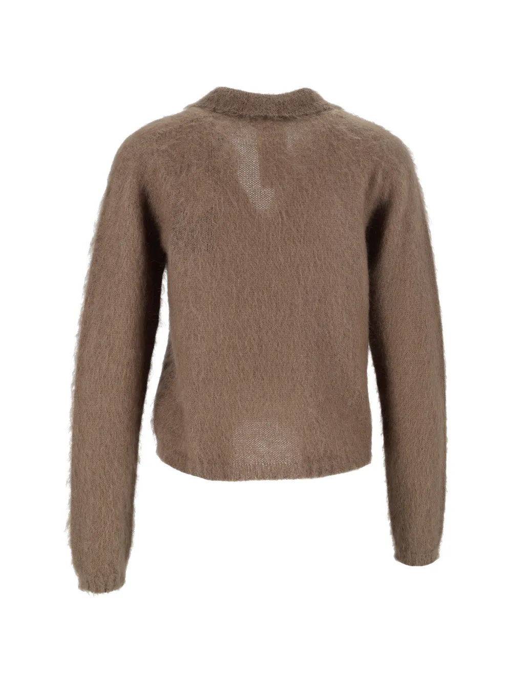 Max Mara brushed-knit polo sweater Groen