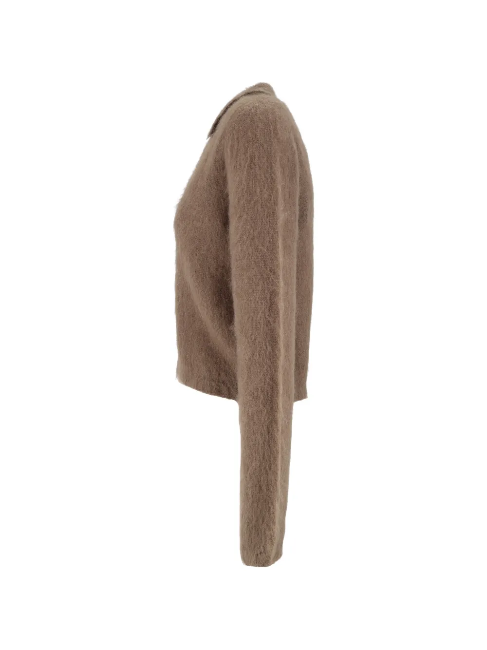 Max Mara brushed-knit polo sweater Groen