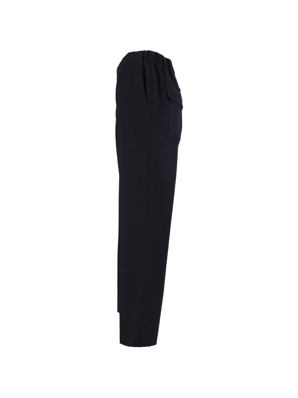 Weekend Max Mara stretch wool flannel trousers navy Blauw