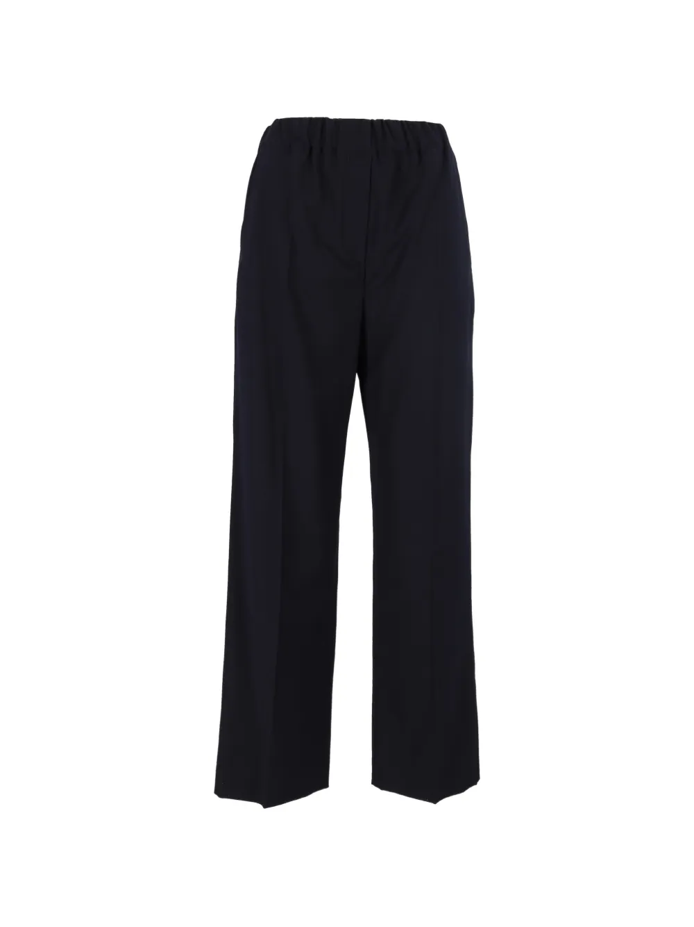 Weekend Max Mara stretch wool flannel trousers navy Blauw