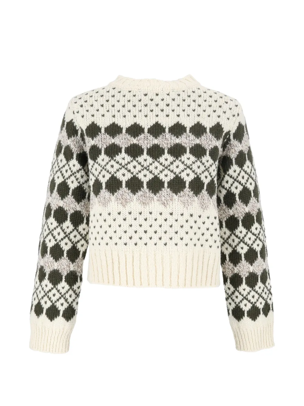 Weekend Max Mara argyle-knit sweater Groen