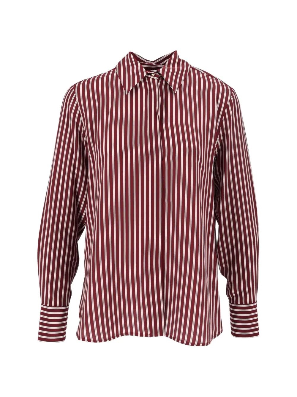 Max Mara Flirt striped silk shirt Rood