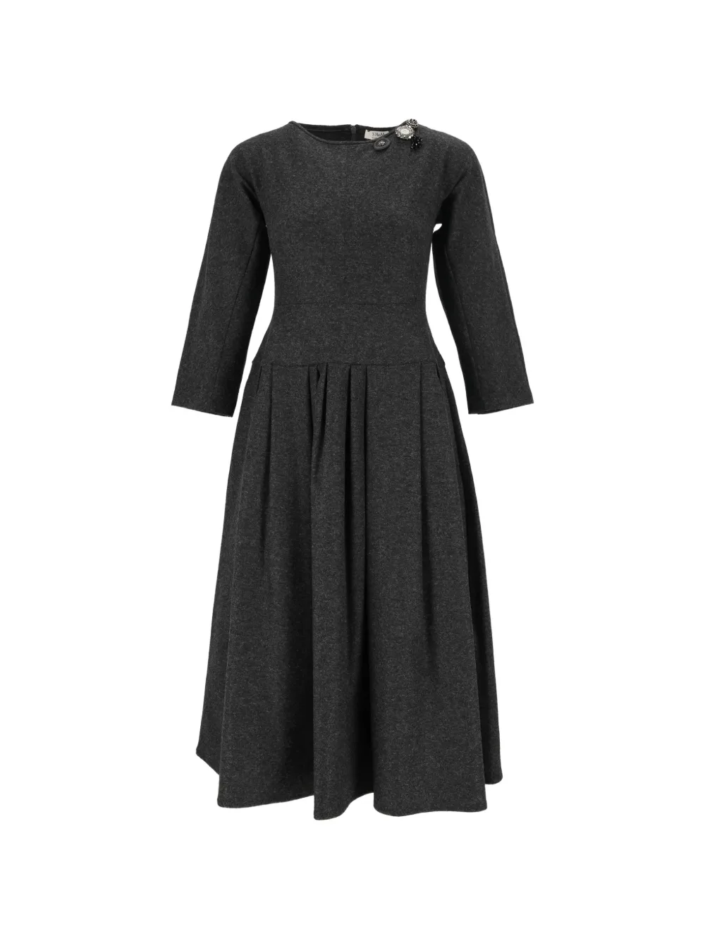 'S Max Mara Tania pleated midi dress - Grigio