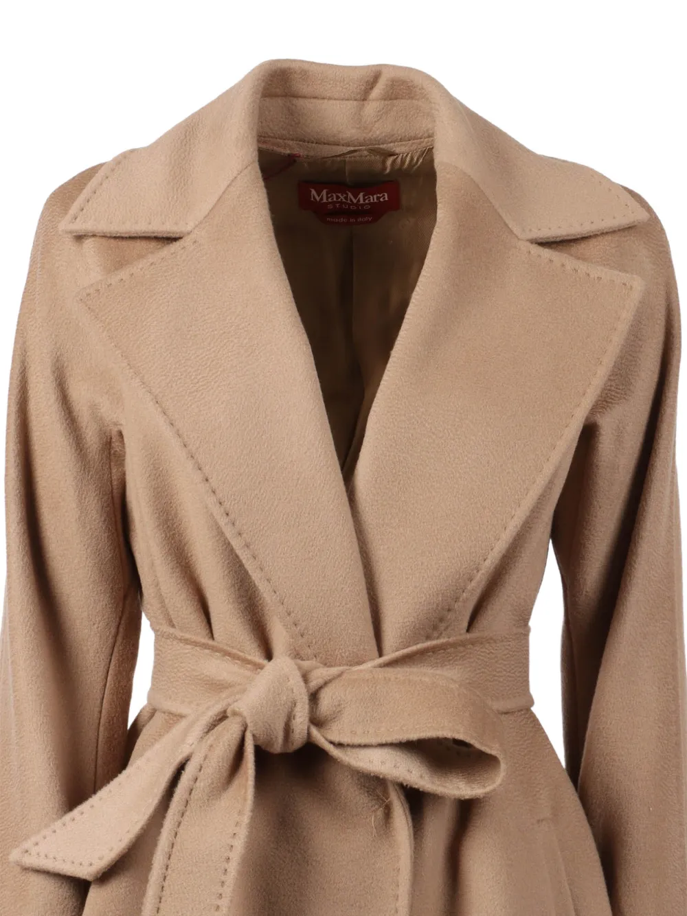Max Mara Dravenna jas met ceintuur Beige