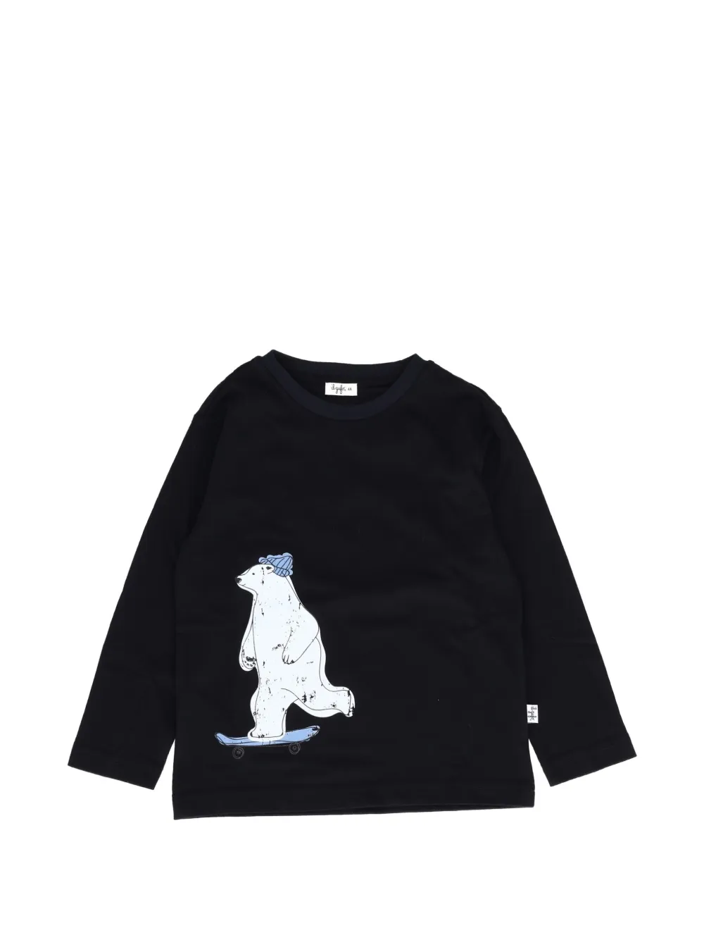 Il Gufo T-shirt met lange mouwen en ijsbeerprint Blauw